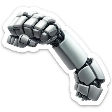 Cyborg arm with shock flexing bicep sticker