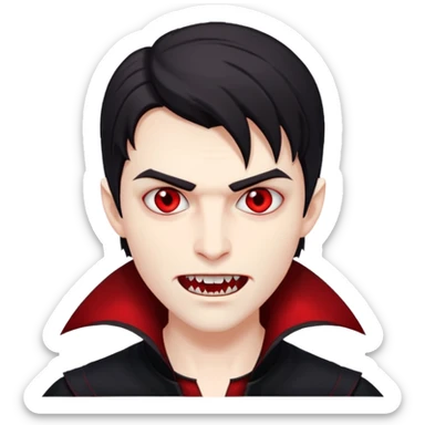 young handsome vampire sticker