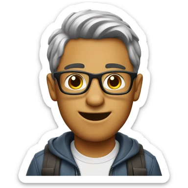 nerd guy like a dog sticker