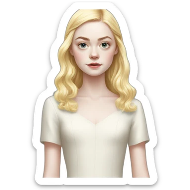 elle fanning standing sticker