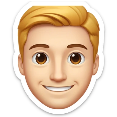 Handsome tech bro with a smile sticker