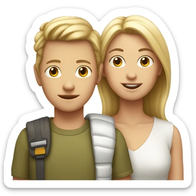 white mom with a white teen boy and two small white boys sticker