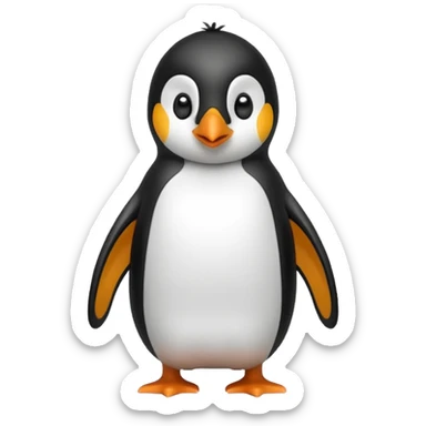 Penguin posing like, "Why? sticker