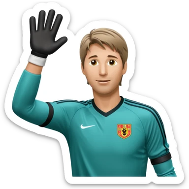 Edwin van der Sar celebrating with gloves raised sticker