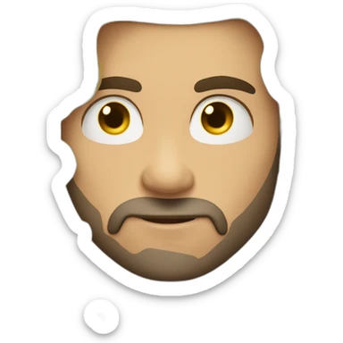 Dark hair strong man kissing a beautiful blond hair woman sticker