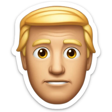 Donald trump with orangish skin sticker