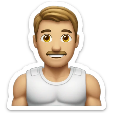 Muscle chatgpt coding guy Mediterranean sticker