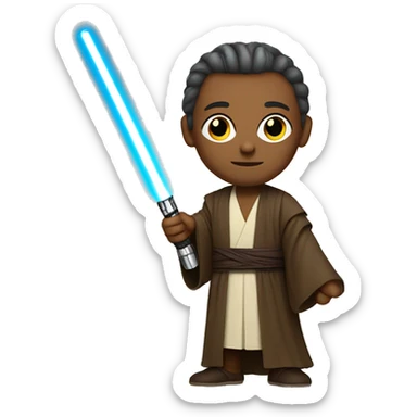 Jedi with lightsaber sticker