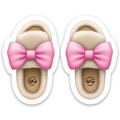 Ugg slippers with pink bows sticker