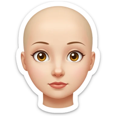 Bald headed girl sticker