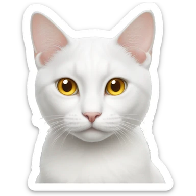 White cat with Heterochromia sticker