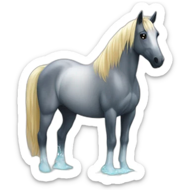Poney dans une piscine sticker