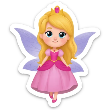 fairy tale princess cartoon sticker