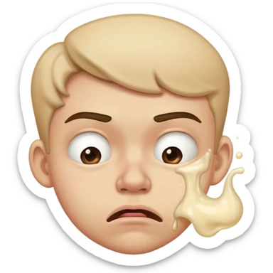 Side eye, eye brow raise, and a puking face  sticker