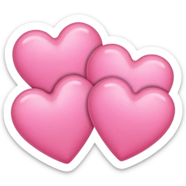 Pink hearts  sticker