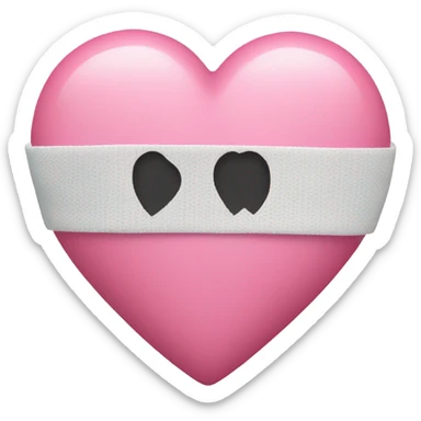 Heart with bandage pink sticker