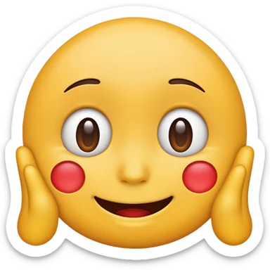 mix of these two 🥺☺️ but make it classic emoji not woman or man face and without hearts and a little bit sad but still smile sticker