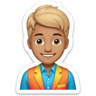 a creative clothing maker profile picture  sticker