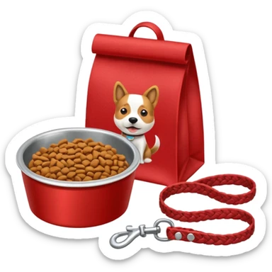 Goals:
1) Isometric style
2) Emoji style
3) Physically realistic in the style of Apple (so things should be sufficiently realistic and as expected)
4) Avoid anything that could be considered offensive, even 2%

---
Now generate an image to represent a list to buy items for a new dog. sticker