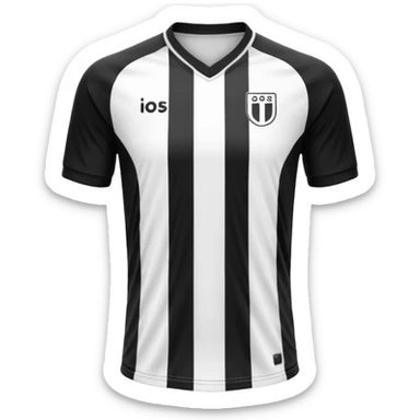 maillot football rayures noir sans numéro ni logo sticker