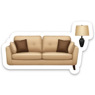 Realistic livingroom neutral color sticker