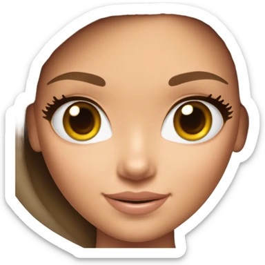 Attractive Barbie brunette tan fairy princess sticker