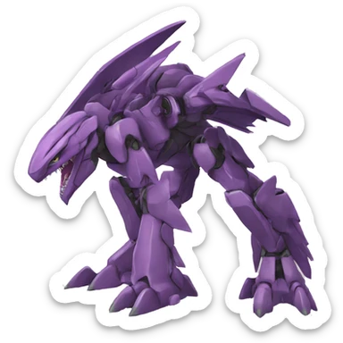  Cool Edgy Godly Futuristic Digimon-Fakemon-Genesect-Reptile full body sticker