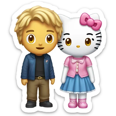 hello kitty and dear daniel sticker