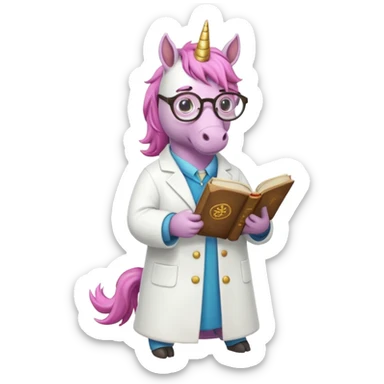 Unicorns read book
A full body of scholar unicorn wearing round glasses, reading a thick ancient tome.












 sticker
