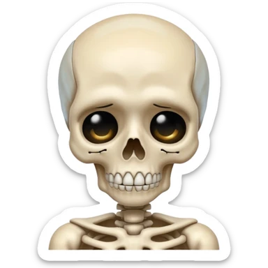 Squelette qui pleure sticker