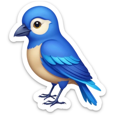 blue bird from Brazil, rio sticker