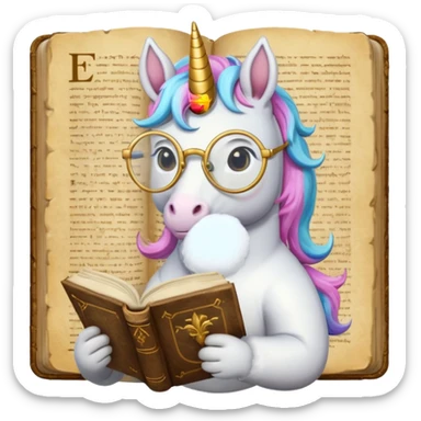 Unicorns read book
A scholar unicorn wearing round glasses, reading a thick ancient tome.












 sticker