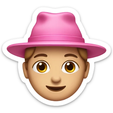 Pink hat only sticker