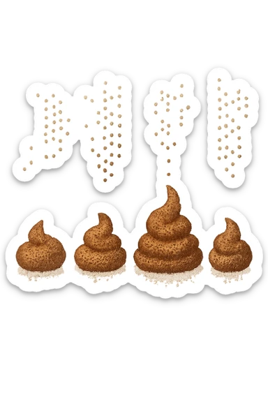 FECI DI ANIMALE A PALLINI CADONO DALL'ALTO sticker