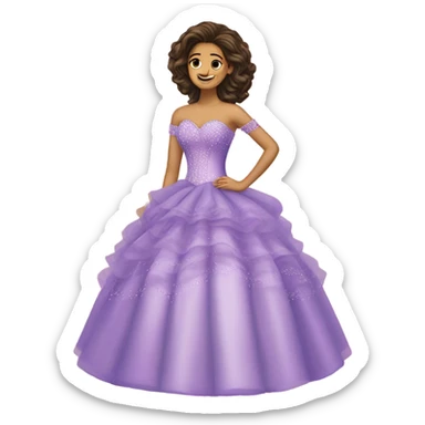 Quinceañera dress sticker