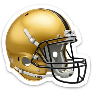 College football player helmet in gold color ( where is player face) sticker