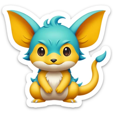 Cartoonic Cute Anime Fakémon-Fantasy-creature sticker