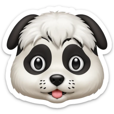 dog white with black face and short hair sticker