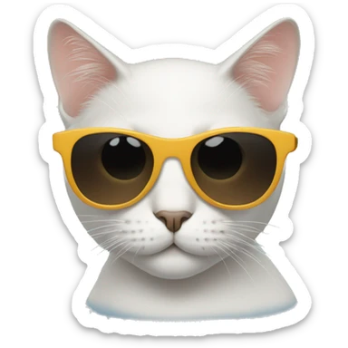 Cat with sunglasses sticker