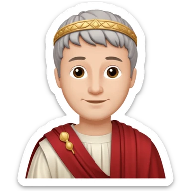 Necesito que hagas un dibujo estilo Soft cartoon illustration de poncio pilato sticker