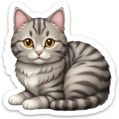 cat loafing with paws tucked under sticker