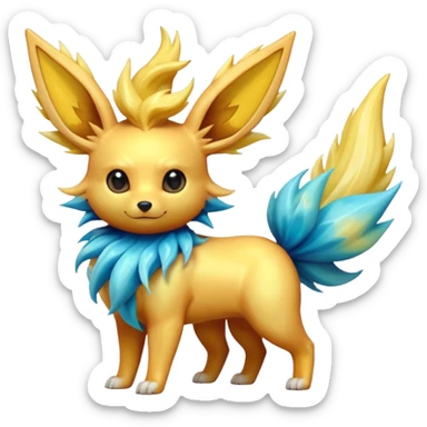 Shiny iridescent Flareon-Jolteon-Vaporeon-Fusion sticker