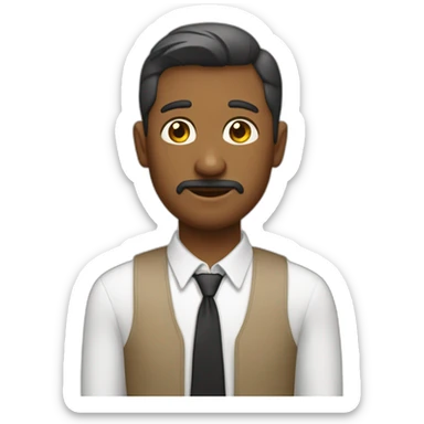 un hombre con la barria gorda sticker