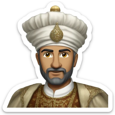 Suleiman the Magnificent in Ottoman clothing sticker