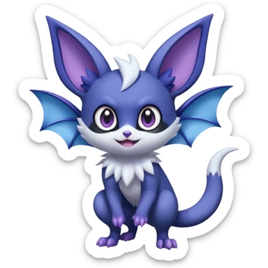 Meowstic-Noibat-fusion (full body) sticker