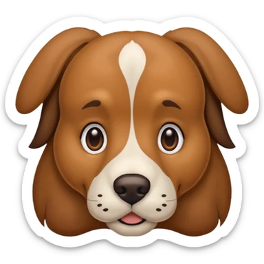 A big dog looking g forward sticker