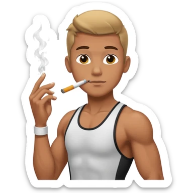 jock with a cigarette sticker