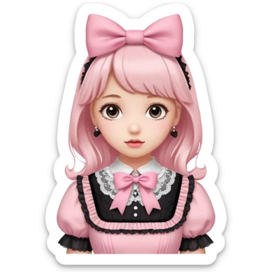 Fiyonklu ve pembe lolita sticker