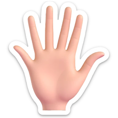 hand making the 'OK' gesture, white skin tone sticker