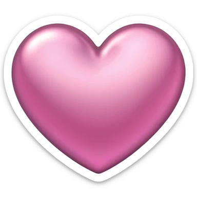 pink metallic heart sticker